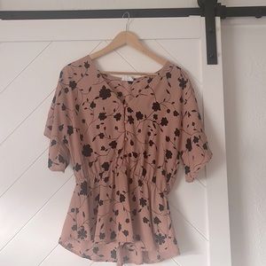Sienna Sky Peplum Blouse, dusty rose